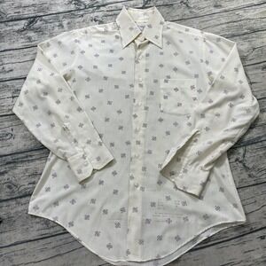 Vintage 70s Sears The Men's Store Perma-Prest Comfort Shirt Collared Button-Up